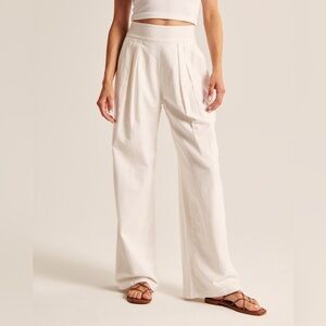 Abercrombie Linen-Blend Ultra Wide-Leg Pant